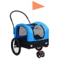 vidaXL 2-in-1 Tier-Fahrradanhänger und Jogger Blau und Schwarz vidaXL 2-in-1 Tier-Fahrradanhänger und Jogger Blau und Schwarz