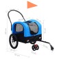 vidaXL 2-in-1 Tier-Fahrradanhänger und Jogger Blau und Schwarz vidaXL 2-in-1 Tier-Fahrradanhänger und Jogger Blau und Schwarz
