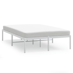 vidaXL Bettgestell Metall Weiß 120x190 cm