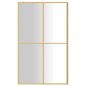 vidaXL Duschwand für Begehbare Dusche ESG Klarglas Golden 118x195cm vidaXL Duschwand für Begehbare Dusche ESG Klarglas Golden 118x195cm