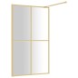 vidaXL Duschwand für Begehbare Dusche ESG Klarglas Golden 118x195cm vidaXL Duschwand für Begehbare Dusche ESG Klarglas Golden 118x195cm