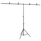 vidaXL Hintergrundständer T-Form Schwarz 201x60x(70-200) cm vidaXL Hintergrundständer T-Form Schwarz 201x60x(70-200) cm