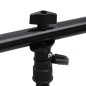 vidaXL Hintergrundständer T-Form Schwarz 201x60x(70-200) cm vidaXL Hintergrundständer T-Form Schwarz 201x60x(70-200) cm