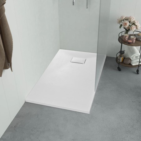 vidaXL Duschwanne SMC Weiß 80×80 cm