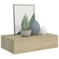 vidaXL Wandregal mit Schublade Eichen-Optik 40x23,5x10 cm MDF vidaXL Wandregal mit Schublade Eichen-Optik 40x23,5x10 cm MDF