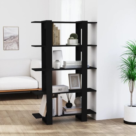 vidaXL Bücherregal/Raumteiler Schwarz 100×30×160 cm