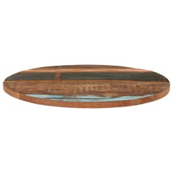vidaXL Tischplatte Rund 70 cm 25-27 mm Altholz Massiv