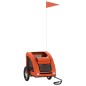 vidaXL Fahrradanhänger für Hunde Orange Oxford-Gewebe und Eisen vidaXL Fahrradanhänger für Hunde Orange Oxford-Gewebe und Eisen