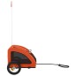 vidaXL Fahrradanhänger für Hunde Orange Oxford-Gewebe und Eisen vidaXL Fahrradanhänger für Hunde Orange Oxford-Gewebe und Eisen