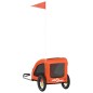 vidaXL Fahrradanhänger für Hunde Orange Oxford-Gewebe und Eisen vidaXL Fahrradanhänger für Hunde Orange Oxford-Gewebe und Eisen