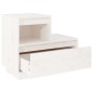 vidaXL Nachttisch Weiß 60x34x51 cm Massivholz Kiefer vidaXL Nachttisch Weiß 60x34x51 cm Massivholz Kiefer