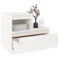 vidaXL Nachttisch Weiß 60x34x51 cm Massivholz Kiefer vidaXL Nachttisch Weiß 60x34x51 cm Massivholz Kiefer