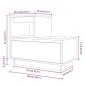 vidaXL Nachttisch Weiß 60x34x51 cm Massivholz Kiefer vidaXL Nachttisch Weiß 60x34x51 cm Massivholz Kiefer
