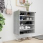 vidaXL Schuhschrank Betongrau 60x35x70 cm Holzwerkstoff vidaXL Schuhschrank Betongrau 60x35x70 cm Holzwerkstoff