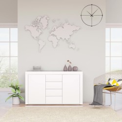 vidaXL Sideboard Hochglanz-Weiß 120x36x69 cm Holzwerkstoff