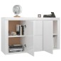 vidaXL Sideboard Hochglanz-Weiß 120x36x69 cm Holzwerkstoff vidaXL Sideboard Hochglanz-Weiß 120x36x69 cm Holzwerkstoff