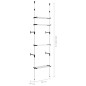 vidaXL Teleskop-Garderobe mit Regalen Aluminium vidaXL Teleskop-Garderobe mit Regalen Aluminium