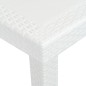 vidaXL Gartentisch Weiß 220 x 90 x 72 cm Kunststoff Rattan-Optik vidaXL Gartentisch Weiß 220 x 90 x 72 cm Kunststoff Rattan-Optik