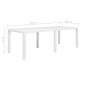 vidaXL Gartentisch Weiß 220 x 90 x 72 cm Kunststoff Rattan-Optik vidaXL Gartentisch Weiß 220 x 90 x 72 cm Kunststoff Rattan-Optik