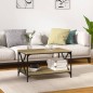 vidaXL Couchtisch Sonoma-Eiche 80x50x45 cm Holzwerkstoff und Eisen vidaXL Couchtisch Sonoma-Eiche 80x50x45 cm Holzwerkstoff und Eisen
