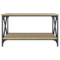 vidaXL Couchtisch Sonoma-Eiche 80x50x45 cm Holzwerkstoff und Eisen vidaXL Couchtisch Sonoma-Eiche 80x50x45 cm Holzwerkstoff und Eisen