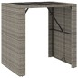 vidaXL Bartisch mit Glasplatte Grau 105x80x110 cm Poly Rattan vidaXL Bartisch mit Glasplatte Grau 105x80x110 cm Poly Rattan