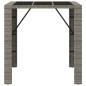 vidaXL Bartisch mit Glasplatte Grau 105x80x110 cm Poly Rattan vidaXL Bartisch mit Glasplatte Grau 105x80x110 cm Poly Rattan