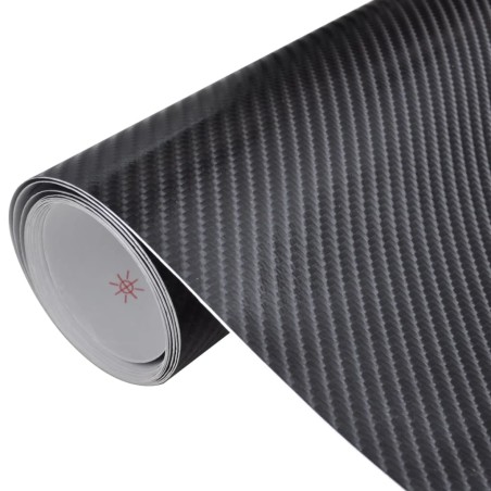 Autofolie 4D Kohlefaser Vinyl Schwarz 152x200 cm