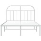 vidaXL Bettgestell mit Kopfteil Metall Weiß 120x190 cm vidaXL Bettgestell mit Kopfteil Metall Weiß 120x190 cm