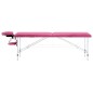 vidaXL Massageliege Klappbar 2-Zonen mit Aluminiumgestell Rosa vidaXL Massageliege Klappbar 2-Zonen mit Aluminiumgestell Rosa