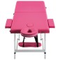 vidaXL Massageliege Klappbar 2-Zonen mit Aluminiumgestell Rosa vidaXL Massageliege Klappbar 2-Zonen mit Aluminiumgestell Rosa