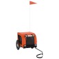 vidaXL Fahrradanhänger Hunde Orange und Schwarz Oxford-Gewebe & Eisen vidaXL Fahrradanhänger Hunde Orange und Schwarz Oxford-Gewebe & Eisen