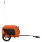 vidaXL Fahrradanhänger Hunde Orange und Schwarz Oxford-Gewebe & Eisen vidaXL Fahrradanhänger Hunde Orange und Schwarz Oxford-Gewebe & Eisen
