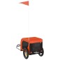 vidaXL Fahrradanhänger Hunde Orange und Schwarz Oxford-Gewebe & Eisen vidaXL Fahrradanhänger Hunde Orange und Schwarz Oxford-Gewebe & Eisen
