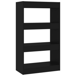vidaXL Bücherregal/Raumteiler Schwarz 60x30x103 cm Holzwerkstoff