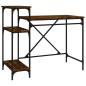 vidaXL Schreibtisch mit Regal Räuchereiche 105x50x90 cm Holzwerkstoff vidaXL Schreibtisch mit Regal Räuchereiche 105x50x90 cm Holzwerkstoff