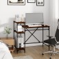 vidaXL Schreibtisch mit Regal Räuchereiche 105x50x90 cm Holzwerkstoff vidaXL Schreibtisch mit Regal Räuchereiche 105x50x90 cm Holzwerkstoff