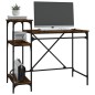 vidaXL Schreibtisch mit Regal Räuchereiche 105x50x90 cm Holzwerkstoff vidaXL Schreibtisch mit Regal Räuchereiche 105x50x90 cm Holzwerkstoff
