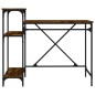 vidaXL Schreibtisch mit Regal Räuchereiche 105x50x90 cm Holzwerkstoff vidaXL Schreibtisch mit Regal Räuchereiche 105x50x90 cm Holzwerkstoff
