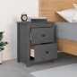 vidaXL Nachttisch Grau 50x35x61,5 cm Massivholz Kiefer vidaXL Nachttisch Grau 50x35x61,5 cm Massivholz Kiefer