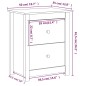 vidaXL Nachttisch Grau 50x35x61,5 cm Massivholz Kiefer vidaXL Nachttisch Grau 50x35x61,5 cm Massivholz Kiefer