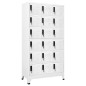 vidaXL Schließfachschrank Weiß 90x40x180 cm Stahl