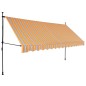 vidaXL Einziehbare Markise Handbetrieben mit LED 350 cm Gelb und Blau vidaXL Einziehbare Markise Handbetrieben mit LED 350 cm Gelb und Blau