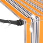 vidaXL Einziehbare Markise Handbetrieben mit LED 350 cm Gelb und Blau vidaXL Einziehbare Markise Handbetrieben mit LED 350 cm Gelb und Blau