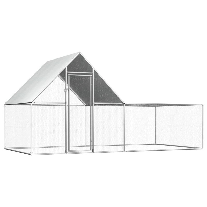 vidaXL Hühnerstall 4x2x2 m Verzinkter Stahl vidaXL Hühnerstall 4x2x2 m Verzinkter Stahl