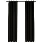 vidaXL Verdunkelungsvorhänge Leinenoptik 2 Stk. Anthrazit 140x245 cm vidaXL Verdunkelungsvorhänge Leinenoptik 2 Stk. Anthrazit 140x245 cm