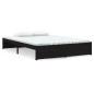 vidaXL Massivholzbett Schwarz 140x200 cm vidaXL Massivholzbett Schwarz 140x200 cm