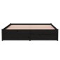 vidaXL Massivholzbett Schwarz 140x200 cm vidaXL Massivholzbett Schwarz 140x200 cm
