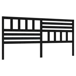 vidaXL Kopfteil Schwarz 206x4x100 cm Massivholz Kiefer