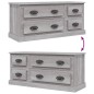 vidaXL TV-Schrank Grau Sonoma 100x35,5x45 cm Holzwerkstoff vidaXL TV-Schrank Grau Sonoma 100x35,5x45 cm Holzwerkstoff